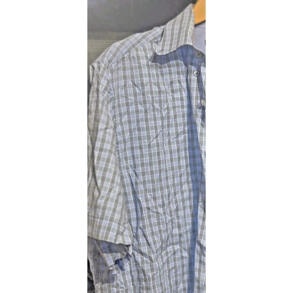 Men's Casual Soft Cotton Twill Light Blue Short Slve Bttn Dn Metro Exchange XL - Picture 10 of 16